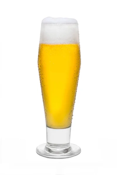 응축, 거품 머리 # 2와 함께 클래식 Pilsner 맥주 — 스톡 사진