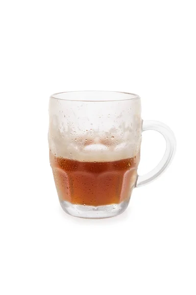 Medio paquete completo taza de cerveza — Foto de Stock