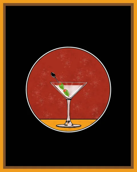 Martini Poster — Stock Photo, Image