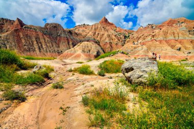 Badlands Ulusal Parkı'ndaki oluşumlar, Güney Dakota.