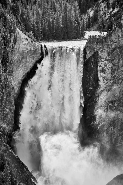 Close up veiw de Lower Yellowstone Falls em Yellowstone National — Fotografia de Stock