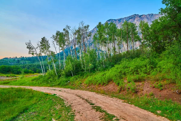 Χωματόδρομος με Marcellina Mountain — Φωτογραφία Αρχείου