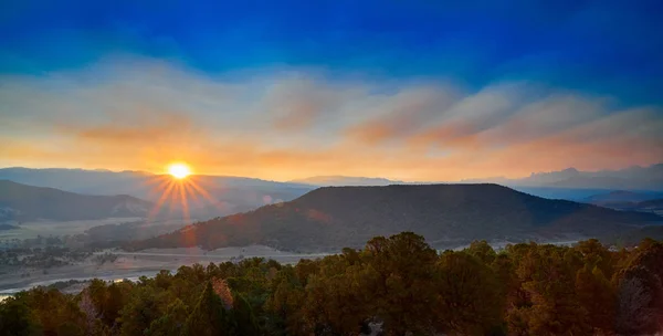 Ανατολή ηλίου σε Ridgway State Park Κολοράντο — Φωτογραφία Αρχείου