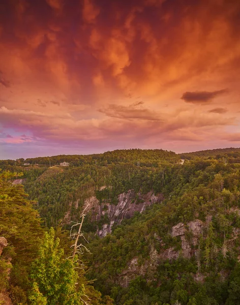 Ηλιοβασίλεμα Σύννεφα στο Tallulah Φαράγγι State Park, Ga — Φωτογραφία Αρχείου