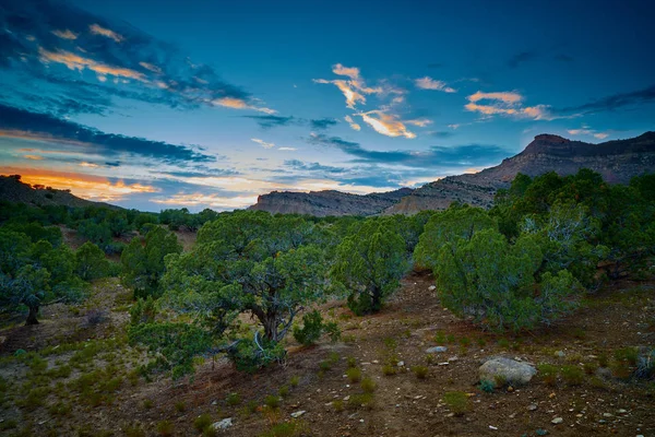 Pôr do sol no deserto de North Fruita — Fotografia de Stock
