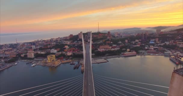 Vladivostok Ryssland Juli 2017 Flygfoto Över Vladivostok — Stockvideo