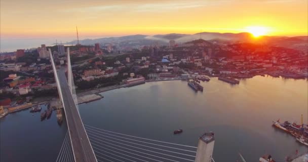 Vladivostok Rusland Juli 2017 Luchtfoto Van Vladivostok — Stockvideo