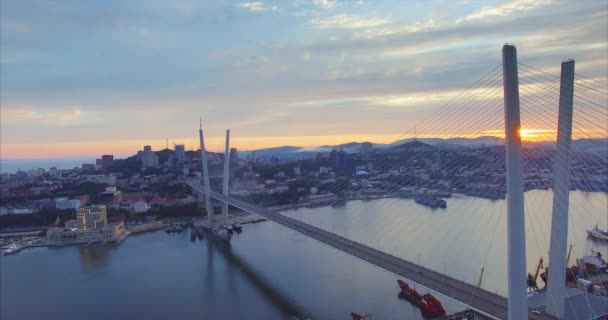 Vladivostok Rusland Juli 2017 Luchtfoto Van Vladivostok — Stockvideo