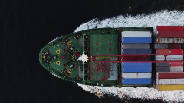 Wladiwostok Russland Dezember 2018 Luftaufnahme Eines Schiffes Wladiwostok — Stockvideo