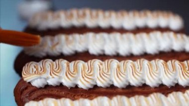 Şef 'in pasta süsleme görüntülerini kapat. 