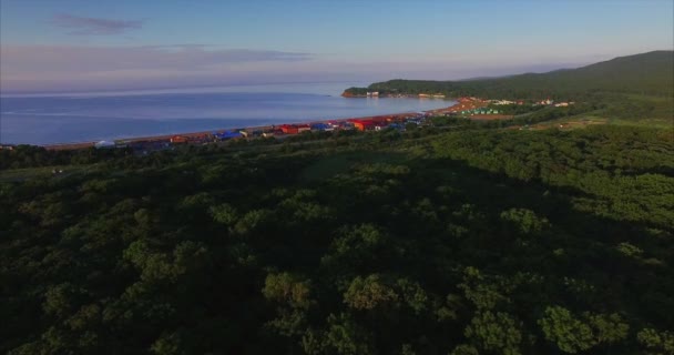 Владивосток Россия Декабря 2018 Воздушный Вид Владивостока — стоковое видео