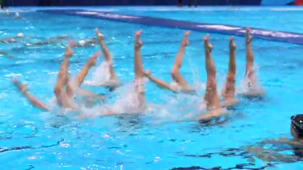 2015 Kazan Russia July 2015 Synchronized Sweers Team Train Pool — 비디오