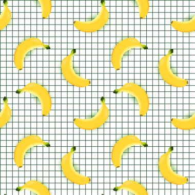 Kare arka plan ile muz dikişsiz desen