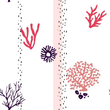 Mercan kayalığı seamless modeli.