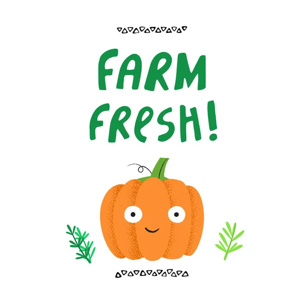 Farm Fresh hade ritat vektor illustration. — Stock vektor