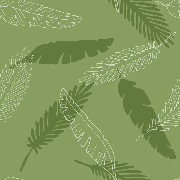 Dikişsiz desen yaprakları palmiye ağacı