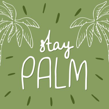 palmiye illüstrasyon kalmak