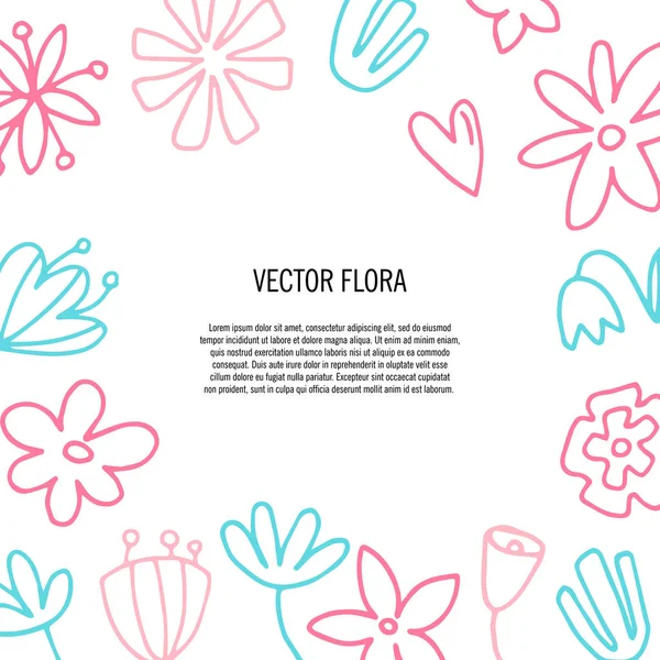 Diseño gráfico de flores . — Vector de stock