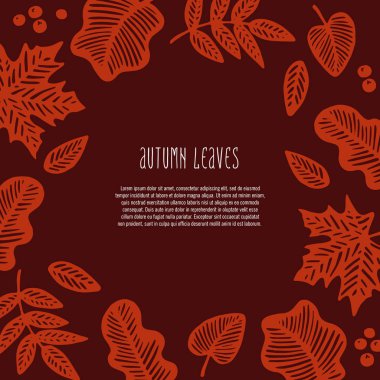 Vektör karikatür tarzı sonbahar tasarımı