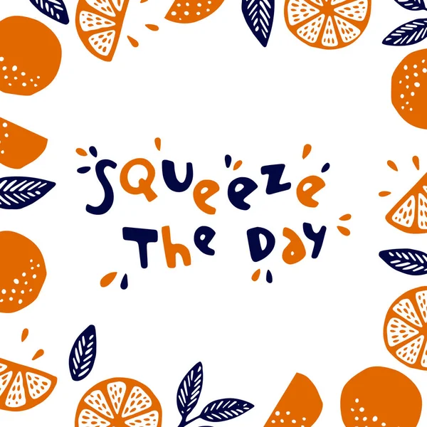 Portakal ile gün ilham kartı sıkmak