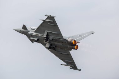Italian Air Force F-2000 Typhoon pictured at the 2018 Royal International Air Tattoo at RAF Fairford in Gloucestershire. clipart