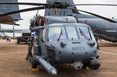 Bize hava kuvvetleri Hh - 60g Pave 2018 Royal Uluslararası Hava dövme, Raf Fairford Gloucestershire'deki/daki oteller, resimde şahin.