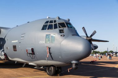 Bize hava kuvvetleri Hc-130 p/N Herkül, 2018 Royal Uluslararası Hava dövme Raf Fairford Gloucestershire'deki/daki oteller, resimde.