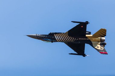 Türk Hava Kuvvetleri F-16_c, 2018 Royal Uluslararası Hava dövme Raf Fairford Gloucestershire'deki/daki oteller, resimde.
