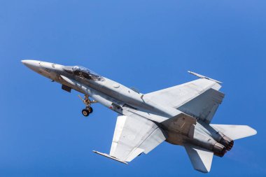 Kraliyet Kanada Hava Kuvvetleri Cf-18, 2018 Royal Uluslararası Hava dövme Raf Fairford Gloucestershire'deki/daki oteller, resimde Hornet.