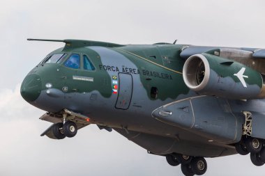 KC-390 Embraer pictured at the 2018 Royal International Air Tattoo at RAF Fairford in Gloucestershire. clipart