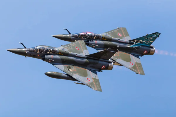 Fransız Hava Kuvvetleri Mirage 2000, 2018 Royal Uluslararası Hava dövme Raf Fairford Gloucestershire'deki/daki oteller, resimde d (Couteau Delta ekibinin bir parçası).