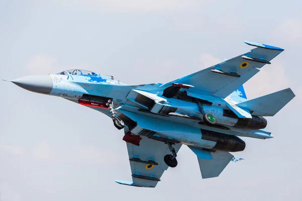 Ukrainan Ilmavoimat Flanker Kuvassa 2018 Royal International Air Tattoo Raf — kuvapankkivalokuva