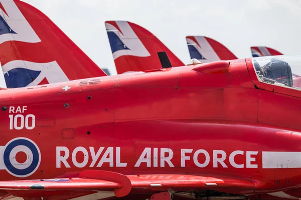 Royal Air Force Αεροβατική Ομάδα Της Red Arrows Που Απεικονίζονται — Φωτογραφία Αρχείου