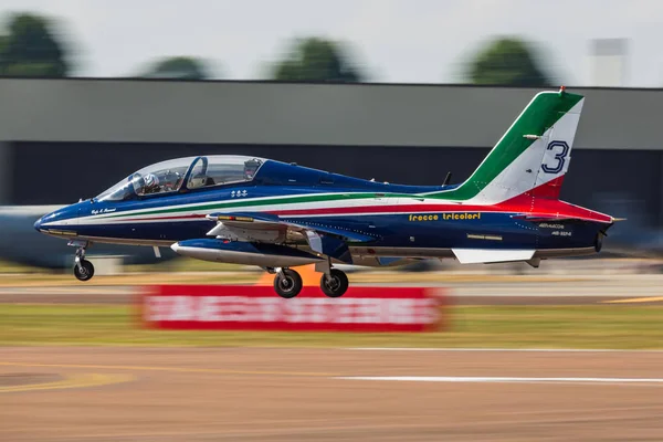Итальянские Ввс Frecce Tricolori Фотографии 2018 Году Royal International Air — стоковое фото