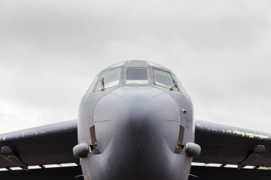 USAF Global Strike Command B-52h 2019 içinde yakalanan Royal Uluslararası Hava dövme raf Fairford.