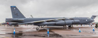 USAF Global Strike Command B-52h 2019 içinde yakalanan Royal Uluslararası Hava dövme raf Fairford.