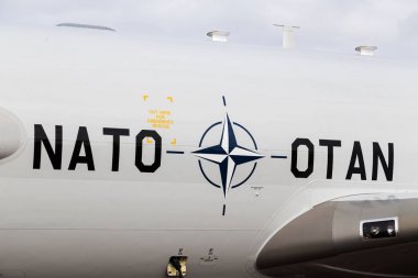 2019 ' de NATO E-3A AWACS, raf Fairford 'da Kraliyet Uluslararası Hava dövmesi.