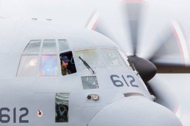 Royal Canadian Air Force C-130 Hercules captured at the 2019 Royal International Air Tattoo at RAF Fairford. clipart