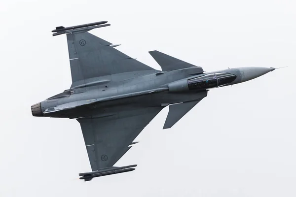 Ruotsin Ilmavoimat Jas Gripen Kiinni 2019 Royal International Air Tattoo — kuvapankkivalokuva