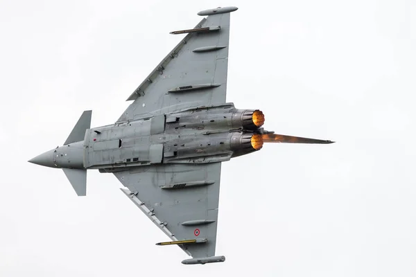 意大利空军F 2000台风捕获在2019年皇家国际航空纹身在拉夫费尔福德 — 图库照片