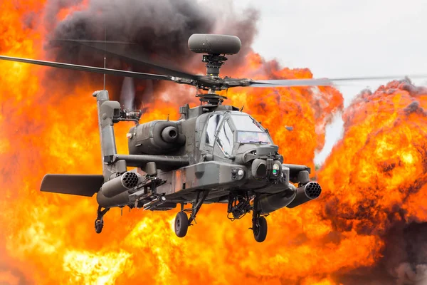 Army Air Corps Wah 64D Apache Bei Der Royal International — Stockfoto