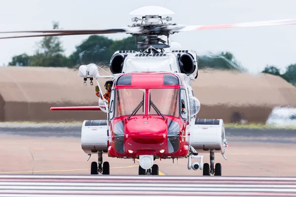 Bristow Vrtulník Zachycený 2019 Royal International Air Tetování Raf Fairford — Stock fotografie