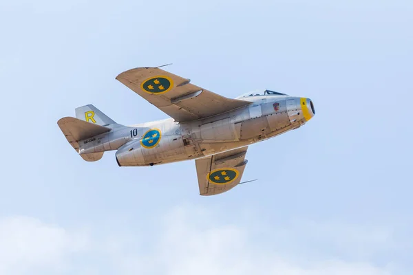 Saab Tunnan Captured Southport Airshow September 2019 — Stock Photo, Image