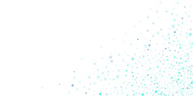 Mavi, turkuaz, turkuaz parıltılı yıldız konfetisi