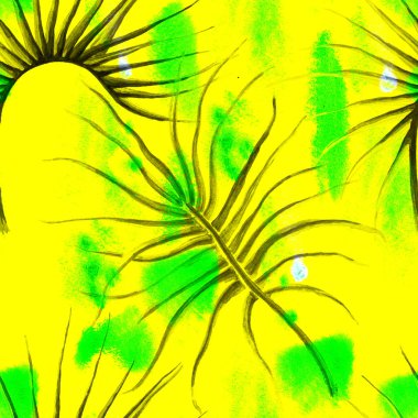 Tropik Yeşil Kusursuz Desen.