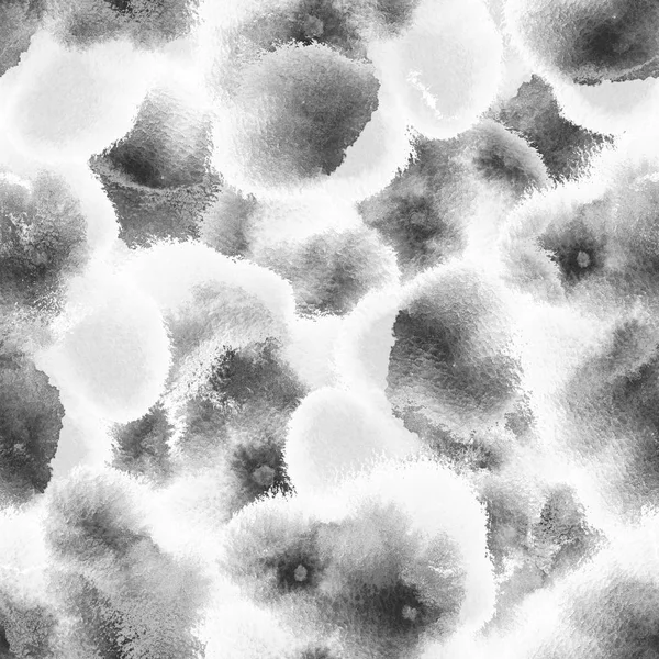 Svart och vitt abstrakt monokrom sömlös mönster våt färg — Stockfoto