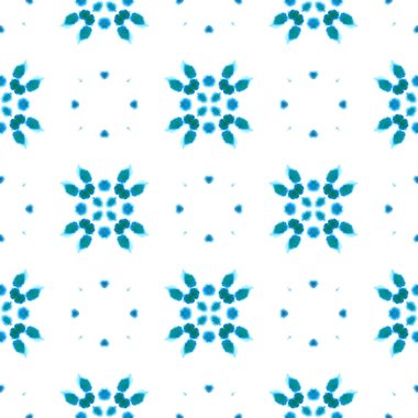 Mavi Geometrik Suluboya. Kusursuz desen. Yüzey süsü..