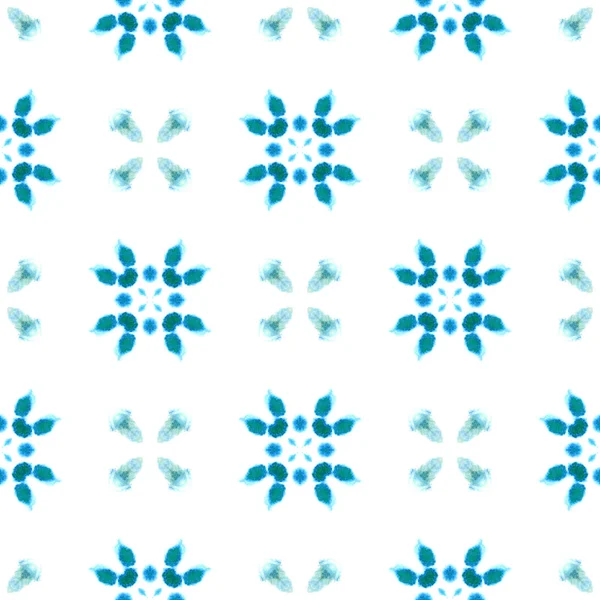 Blaues geometrisches Aquarell. Nahtloses Muster. Oberflächenornament. — Stockfoto