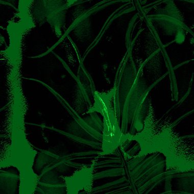 Tropik Yeşil Kusursuz Desen.