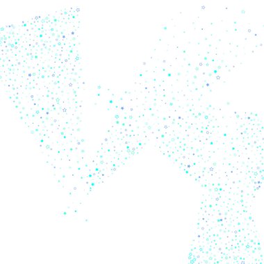 Mavi, turkuaz, turkuaz parıltılı yıldız konfetisi